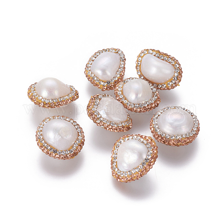 Perlas naturales abalorios de agua dulce cultivadas PEAR-F015-19-1
