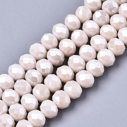 Chapelets de perles en verre électroplaqué X-EGLA-A034-P6mm-A19-1