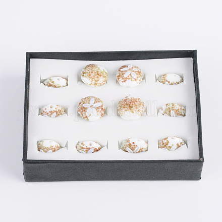 Style mer perles à la main plat rond de Murano LAMP-F006-20-1