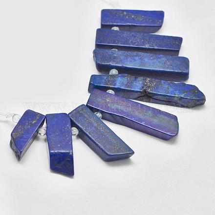 Natural Lapis Lazuli Graduated Beads Strands G-P319-27-1