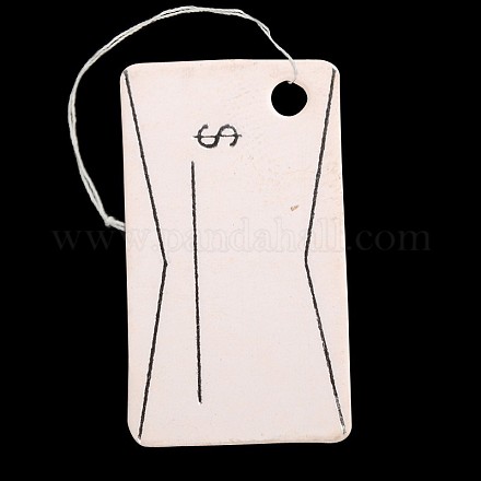 Rectangle Jewelry Display Paper Price Tags X-CDIS-N001-05A-1