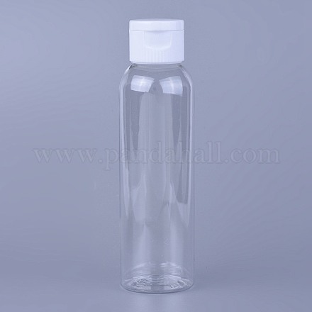 Transparent Flip Cap Round Shoulder Plastic Bottle MRMJ-WH0038-01B-1