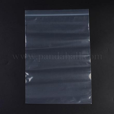 プラスチックジップロックバッグ  再封可能な包装袋  トップシール  セルフシールバッグ  長方形  ホワイト  36x24cm  片側の厚さ：3.9ミル（0.1mm）  100個/袋 OPP-G001-B-24x36cm-1