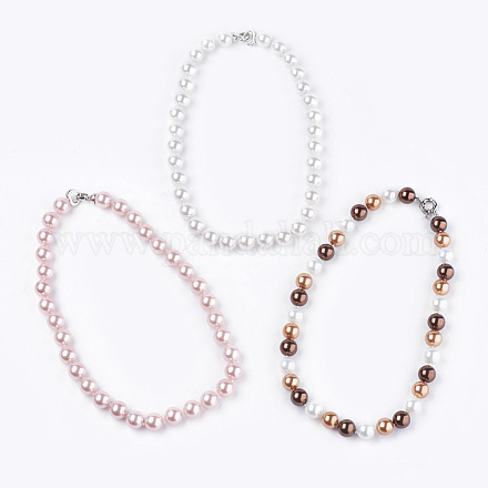 Shell collane di perle perline NJEW-I224-E-1