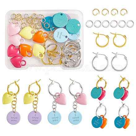 Kits de fabrication de boucles d'oreilles pendantes d'amour diy DIY-SZ0008-61-1