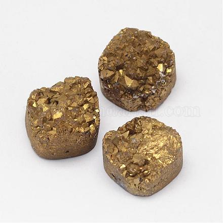 Electroplated Natural Druzy Quartz Crystal Beads G-G888-05A-1