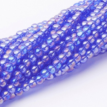 Glass Beads Strands GR4mm23Y-AB-1