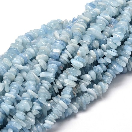 Natürliche Aquamarin Chip-Perlen Stränge X-G-E271-96-1