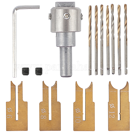 AHANDMAKER 6-12 mm Wooden Bead Maker Drill Bit Woodworking Tool Milling Cutter Kit for Making Wooden Beads and Jewelry TOOL-WH0121-65-1