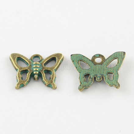 Butterfly Zinc Alloy Charms PALLOY-Q309-06-FF-1