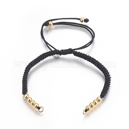 Fabbricazione di braccialetti di perline intrecciati con corde di nylon X-BJEW-F360-F08-1