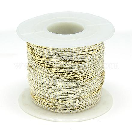 ナイロン糸とメタリックコード  ホワイト  1~1.5mm  約109.36ヤード（100m）/ロール NWIR-T001-A11-1