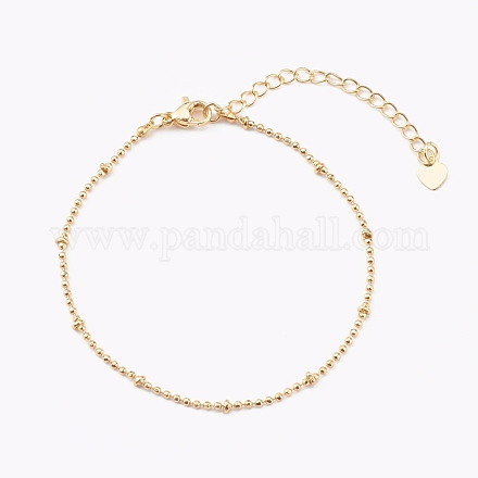 Brass Ball Chain Bracelets BJEW-JB06025-1