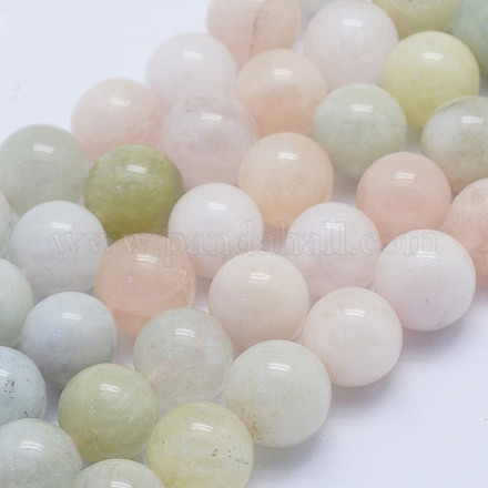 Chapelets de perles en morganite naturelle G-L478-32-10mm-1
