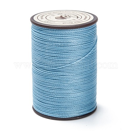 ラウンドワックスポリエステル糸ストリング  マイクロマクラメコード  ツイストコード  革縫い用  コーンフラワーブルー  0.55mm  約131.23ヤード（120m）/ロール YC-D004-02C-057-1