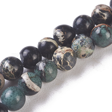 Brins de perles de jaspe impérial naturel X-G-I248-03F-1
