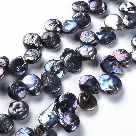 Chapelets de perles en Keshi naturel PEAR-S021-111C-05-1