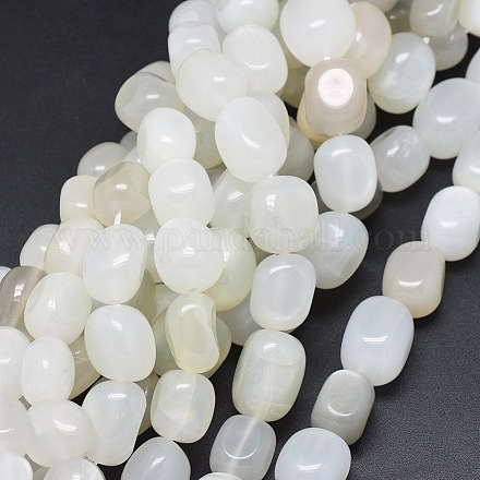 Chapelets de perles en pierre de lune naturelle G-O173-083B-1