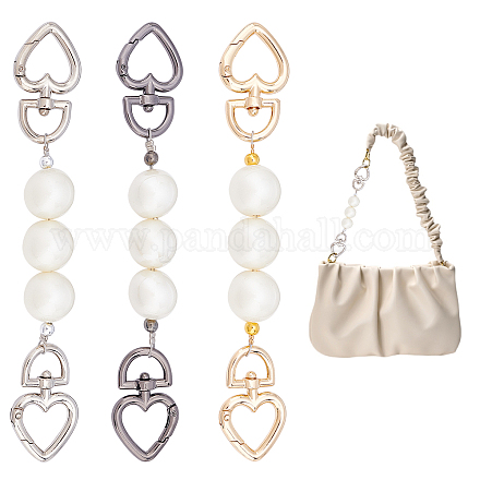 PandaHall Elite 3 Strands 3 Colors ABS Pearl Bag Extender Chains FIND-PH0001-23-1