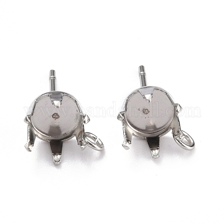 304 Stainless Steel Stud Earring Settings STAS-B004-01P-A-1