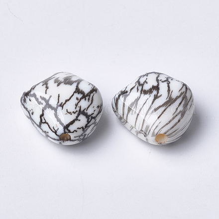 Perles acryliques imprimées MACR-T024-35A-1