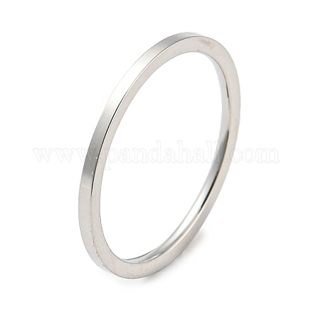 304 anello da dito semplice a fascia semplice in acciaio inossidabile per donna uomo RJEW-F152-05P-F-1