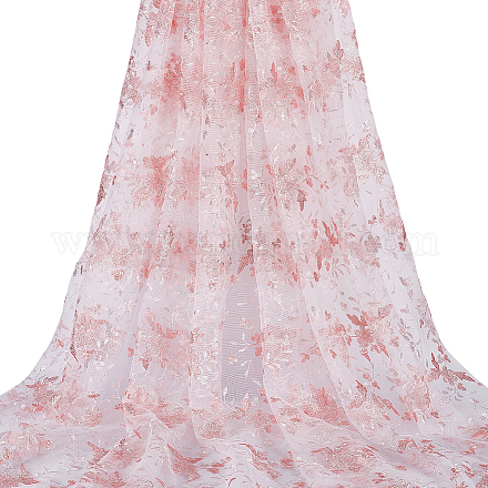Polyester-Spitzenstoff mit Blumenmuster DIY-WH0591-145-1