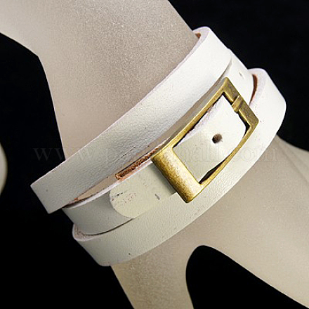 Leather Triple Wrap Bracelets BJEW-C300-1-1