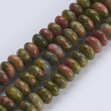 Natural Unakite Beads Strands G-P354-09-4x2mm-1