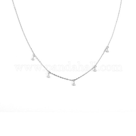 925 подвесные стерлингового серебра ожерелья NJEW-BB47984-A-1