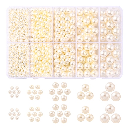 5 tamaño de cuentas acrílicas de perlas imitadas OACR-YW0001-28-1