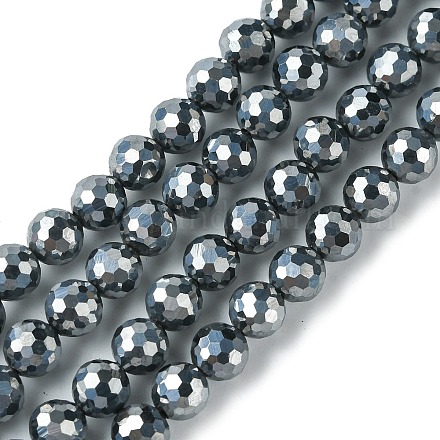 Synthetic Terahertz Stone Beads Strands G-F748-Q01-1
