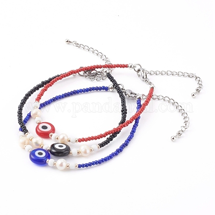 Bracelets en perles de rocaille de verre BJEW-JB05967-1