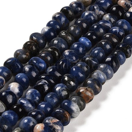 Natural Sodalite Beads Strands G-G053-C04-01-1