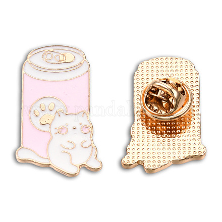 Cat with Cans Enamel Pin JEWB-N007-219-1
