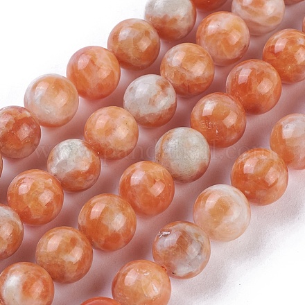 Natürliche orange Calcit Perlen Stränge G-I247-10B-1