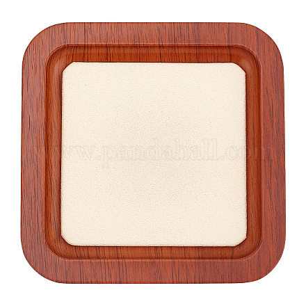 Piatto portagioie quadrato in legno AJEW-WH0401-71A-1