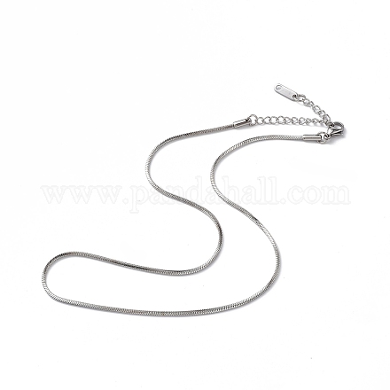 304 runde Schlangenkette aus Edelstahl für Männer und Frauen NJEW-K245-012C-1