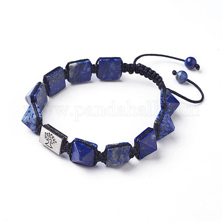 Natural Lapis Lazuli Braided Bead Bracelets BJEW-I273-J08-1