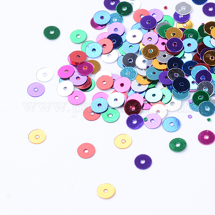 Accessoires ornement de perles de paillette en plastique X-PVC-R014-6mm-M-1