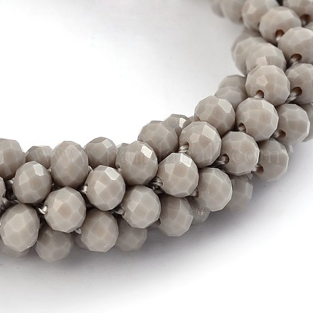 Fabrication de bijoux en perles de verre rondelles facettées pour bracelets BJEW-L517-A11-1
