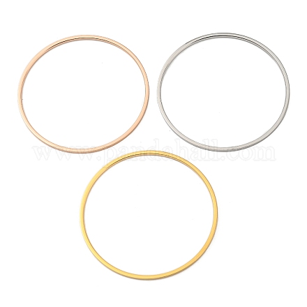 Kit di braccialetti semplici per lucidatura in acciaio inossidabile da 3 pz BJEW-G695-02A-1