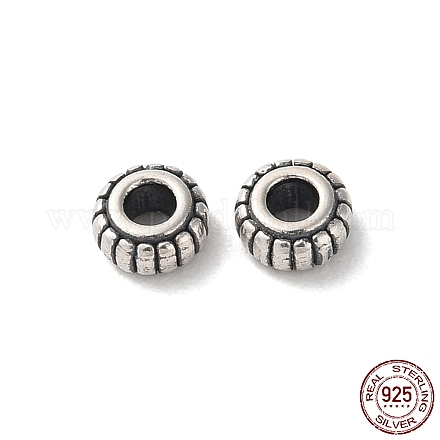 925 perline ondulate in argento sterling STER-P053-09B-AS-1