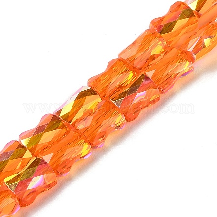 Transparent Electroplate Glass Beads Strands GLAA-Q099-J01-01-1