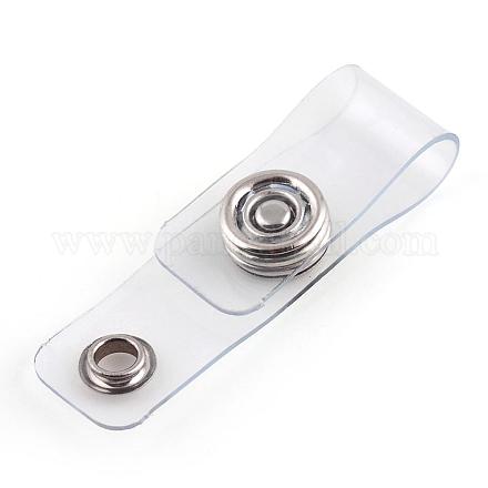 Plastic Clip-On Tag Card Holder AJEW-R037-10-1