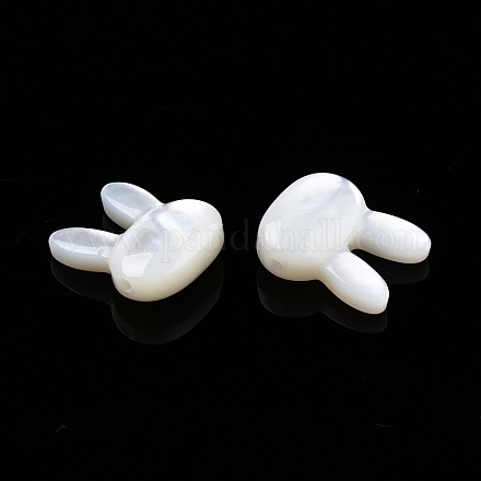 Natürliche weiße Muschel Perlmutt Muschel Perlen SSHEL-N032-46-1