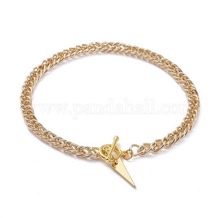 Aluminium Twisted Chain Anklets AJEW-AN00324-1