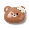 Food Theme Opaque Resin Imitation Food Decoden Cabochons, Peru, Bear, 18x21x9mm