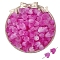100Pcs Acrylic Bead Caps, Flower, Violet, 10x8mm, Hole: 1.5mm