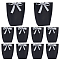 Paper Foldable Gift Bags, with Ribbon, for Gift Wrapping, Black, Finish Product: 13.5x6x16.5cm